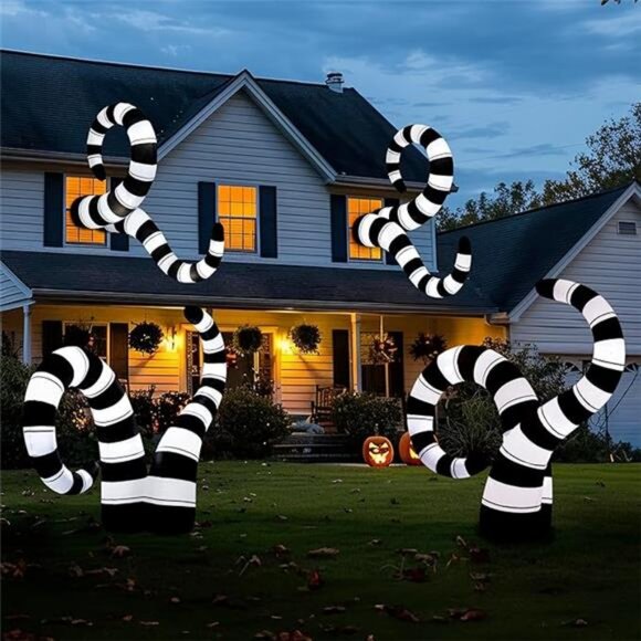 Halloween Inflatable Sandworm Decoration, 7.2FT Giant Blow...